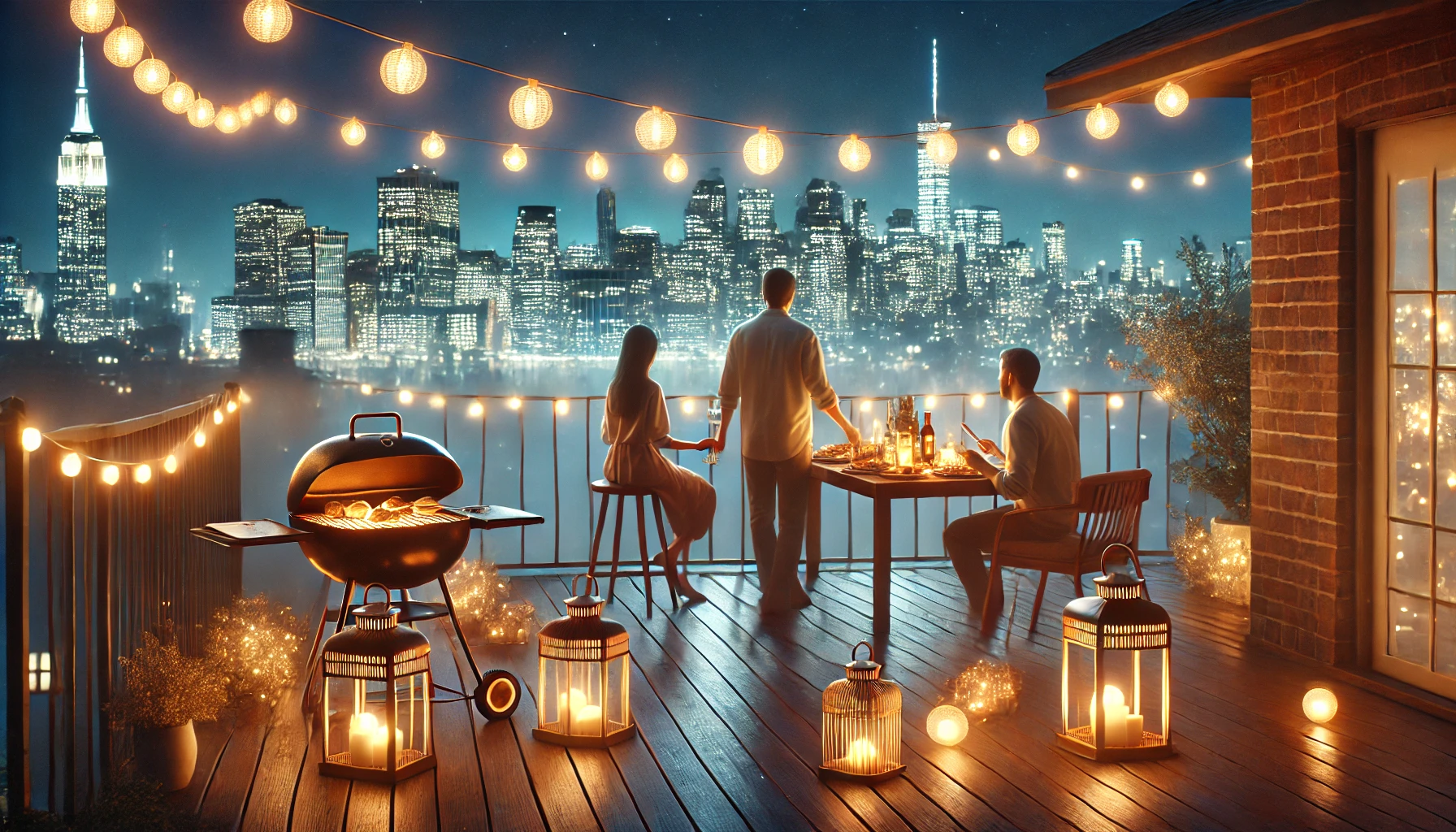 夜景が楽しめるロマンチックBBQ