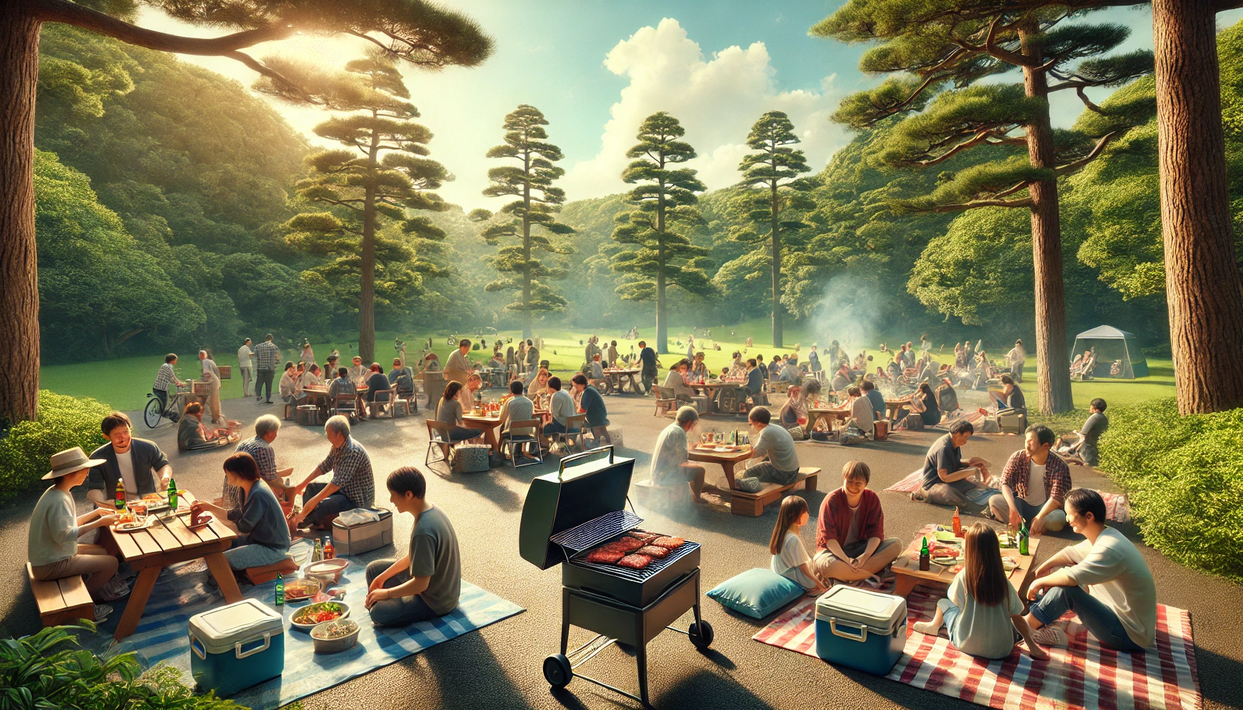 東京都の公園で楽しむBBQ
