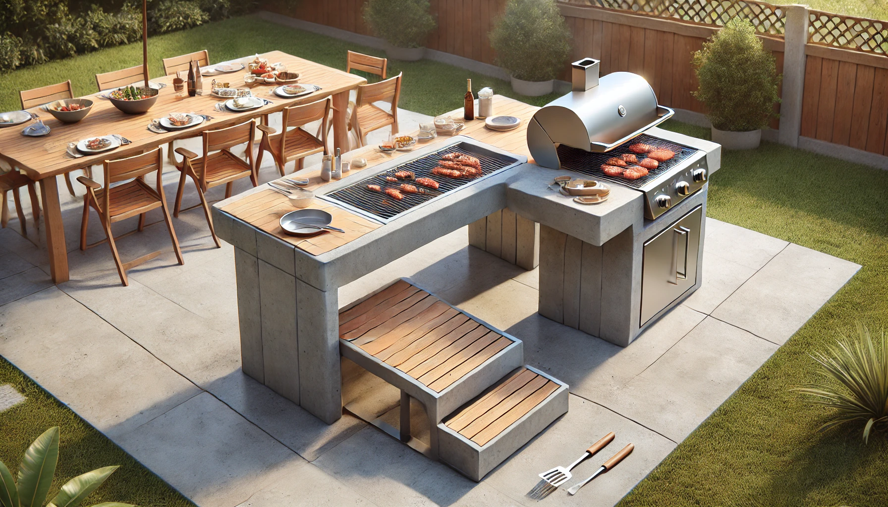 BBQテーブルと組み合わせる方法