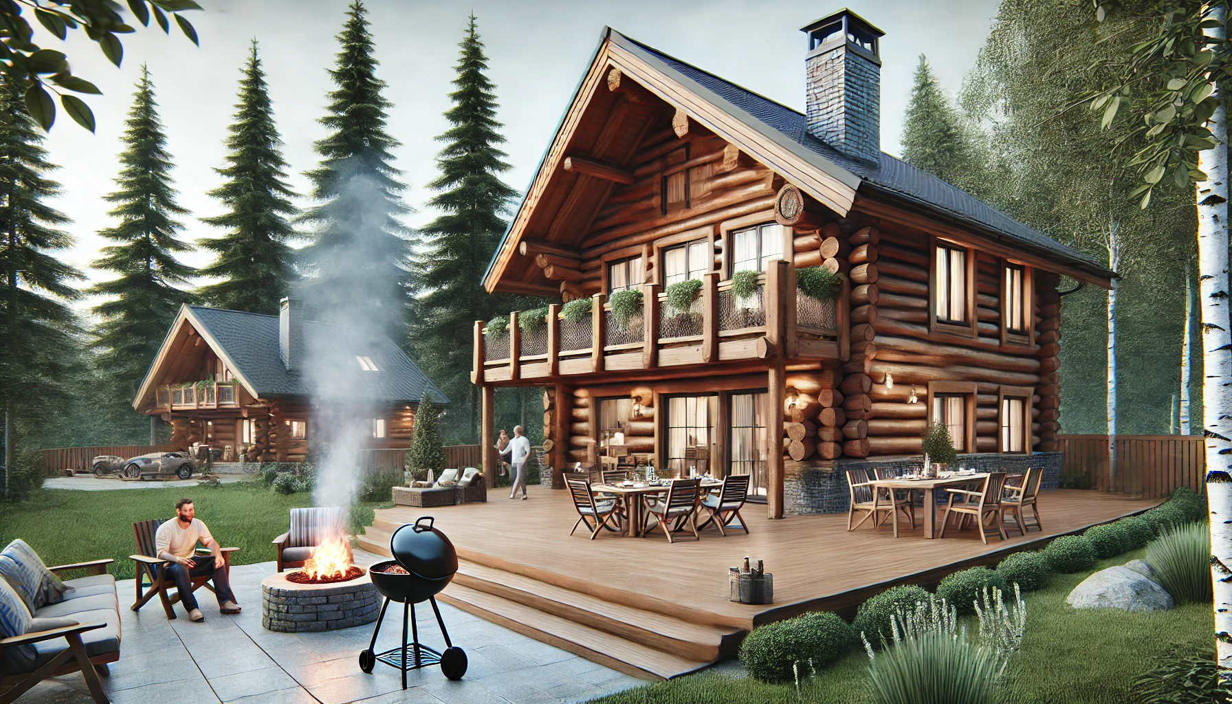ログハウスで過ごす贅沢BBQ