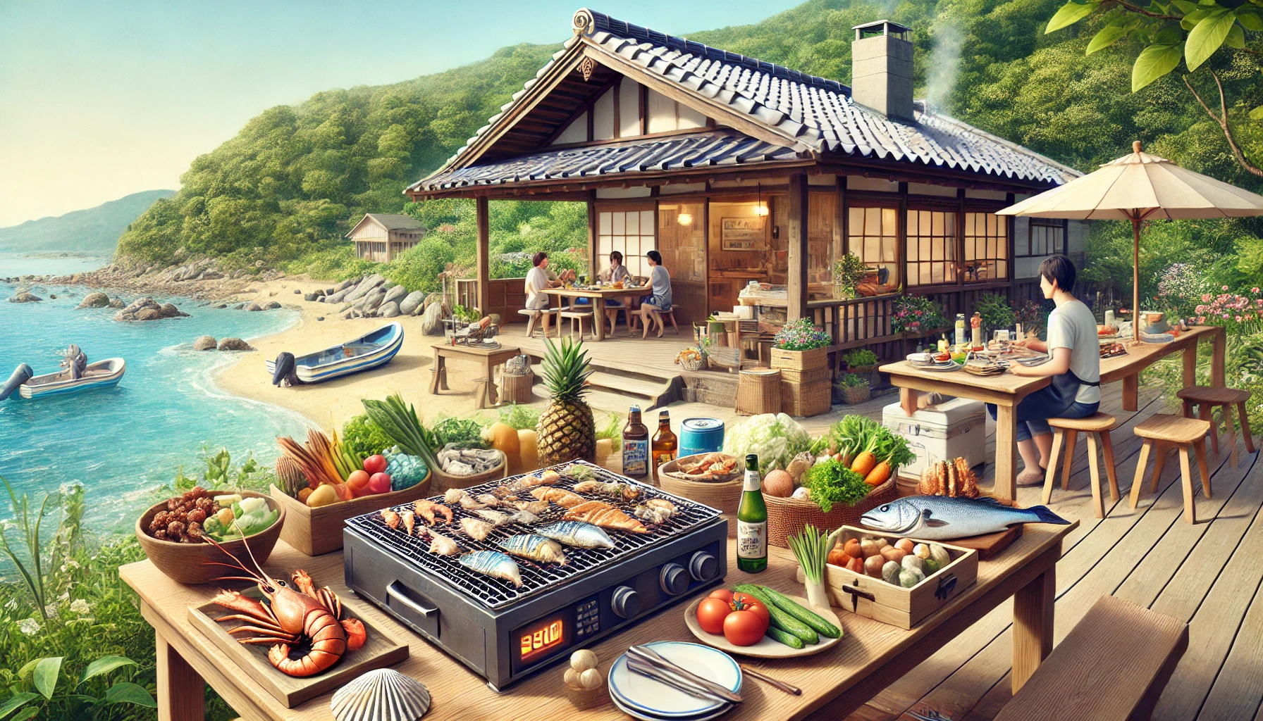 鴨川の食材付きバーベキュー宿